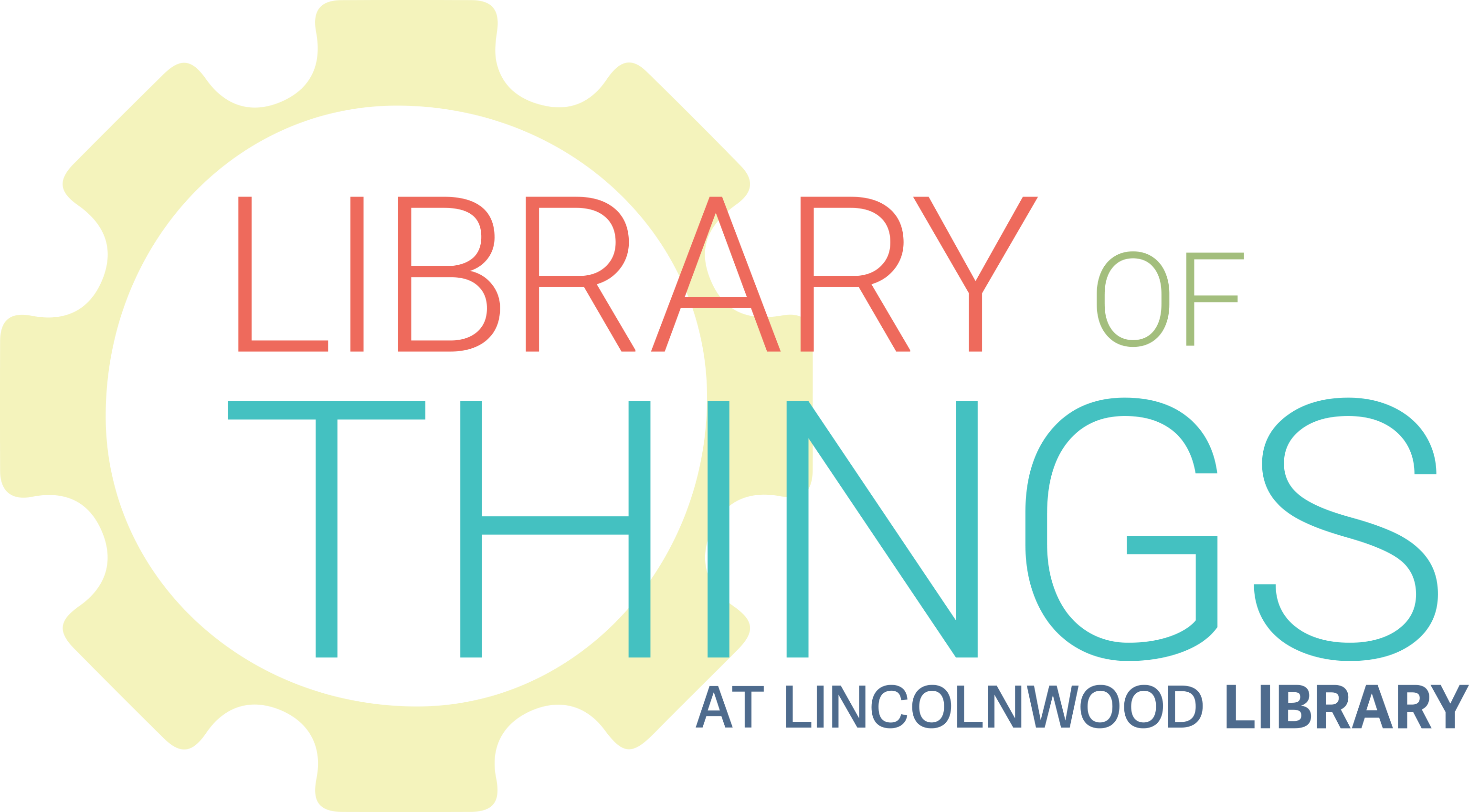 Library of Things at Lincolnwood Library gear logo