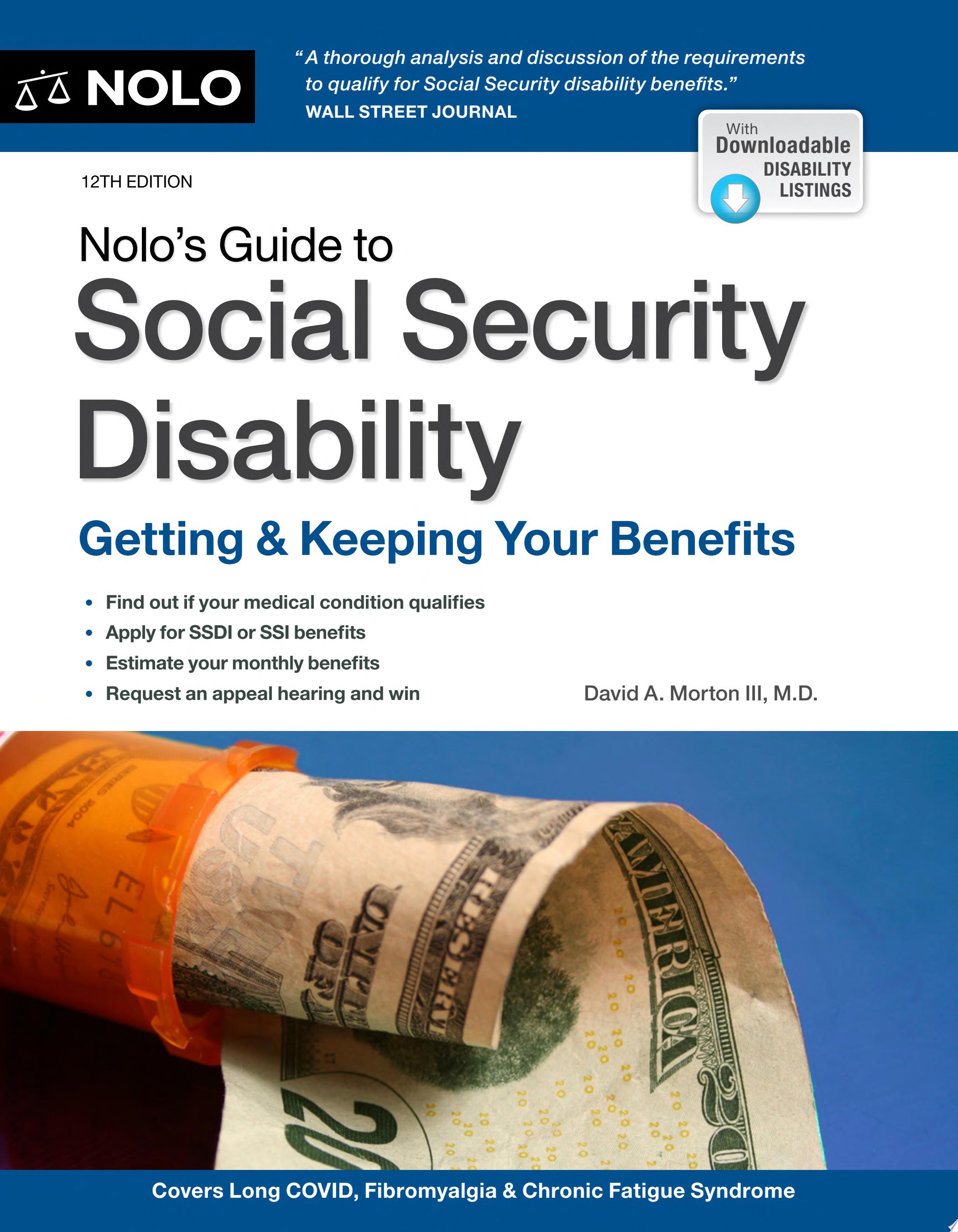 Image for "Nolo&#039;s Guide to Social Security Disability"