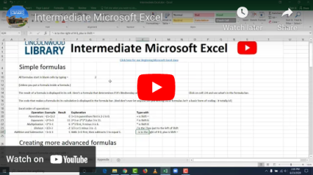 Intermediate Microsoft Excel video thumbnail